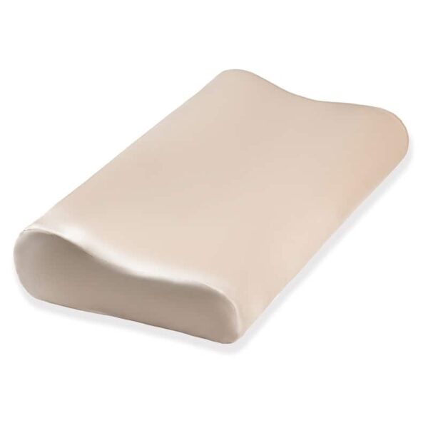 Hedvábné povlečení na ergonomický polštář 52 x 34 x 9-12cm - zlatý champaign