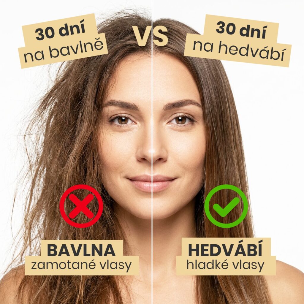 Hedvábný povlak na polštář 40 × 40 cm a jeho výhody pro vlasy