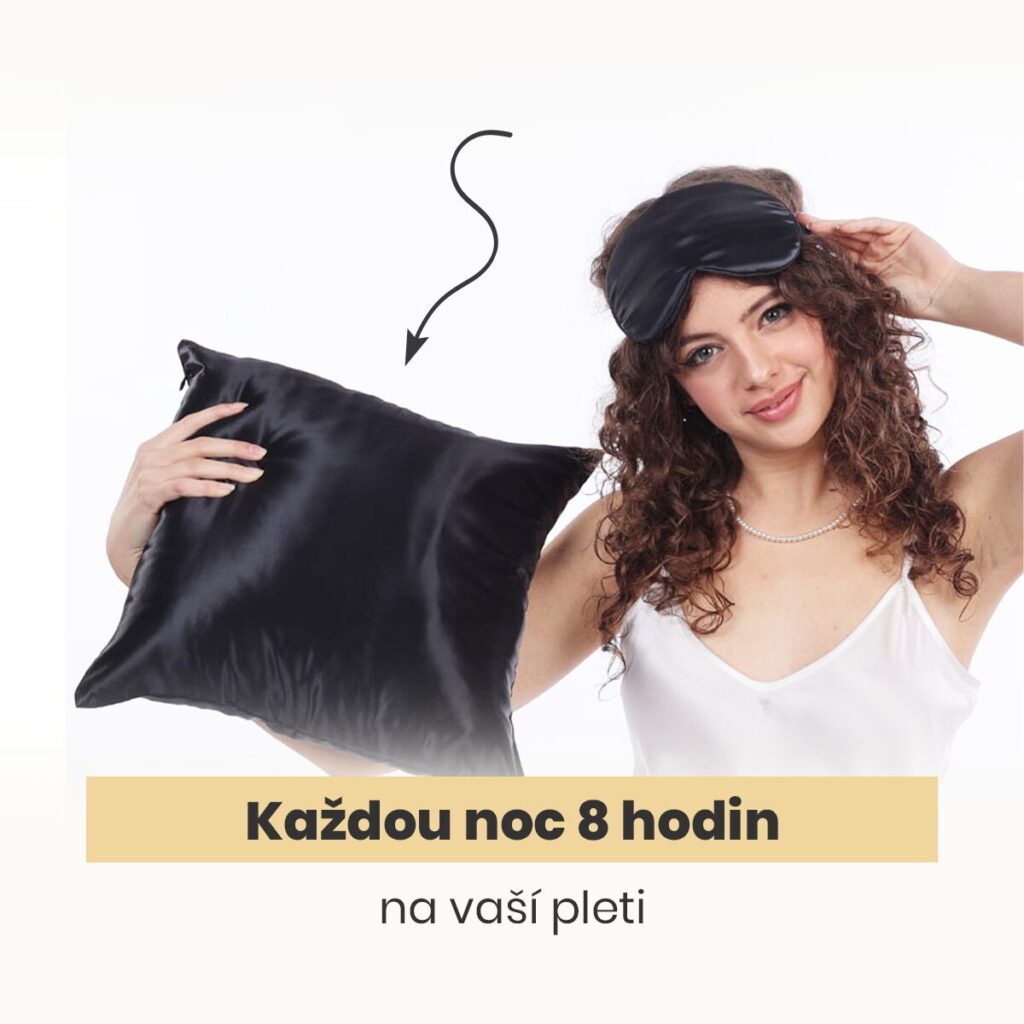 Hedvábí 22 Momme poskytuje šetrnou péči pleti i vlasům během celé noci. V nabídce je také maska v identické barvě.