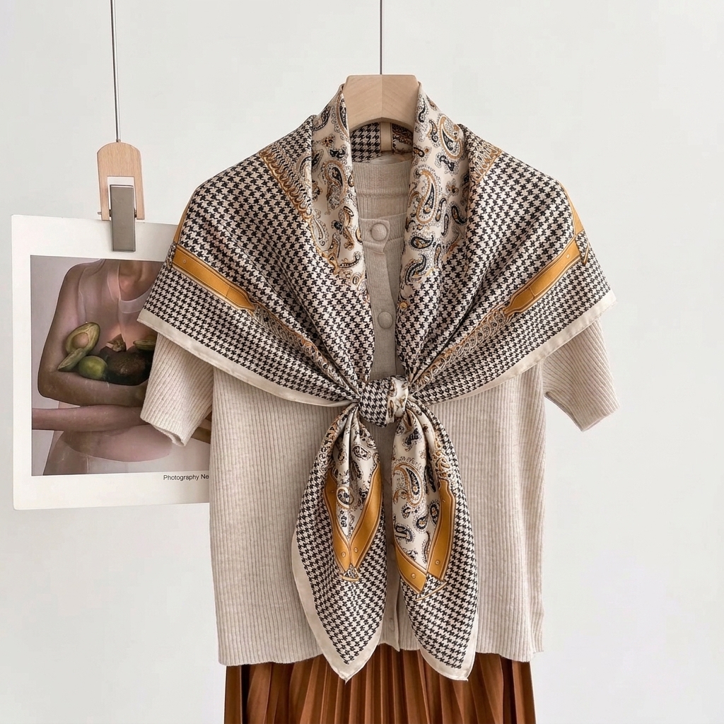 Barevný hedvábný šátek LoveSilk, u něhož je důležitá šetrná lokální péče