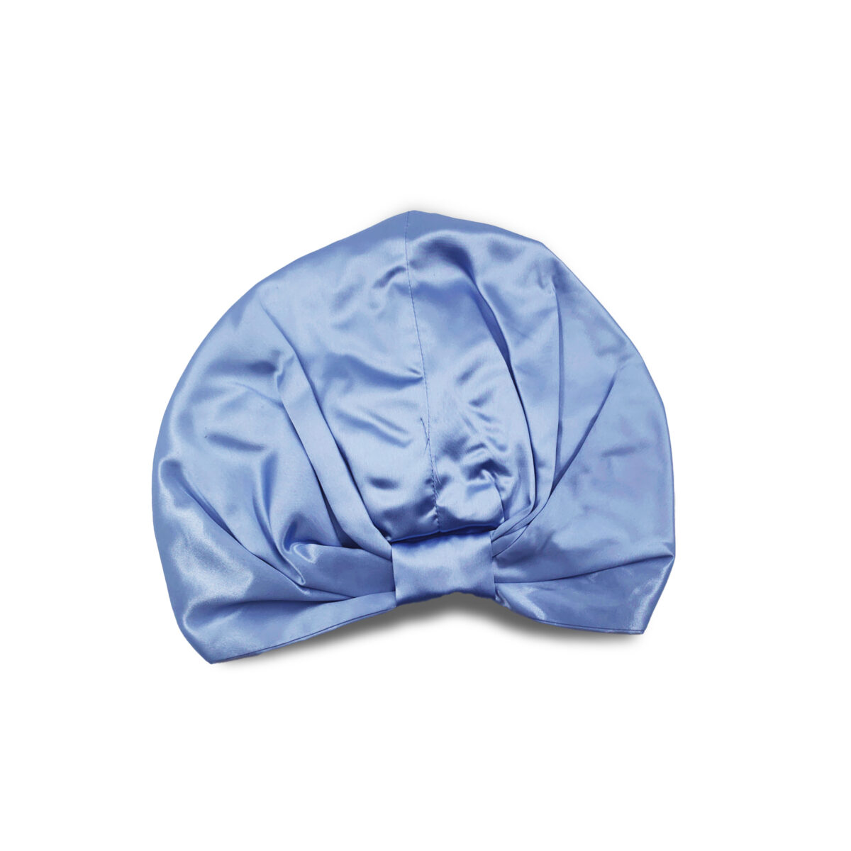 Set hedvábné povlečení 40 x 40, turban na vlasy a gumička – Nebeská modrá