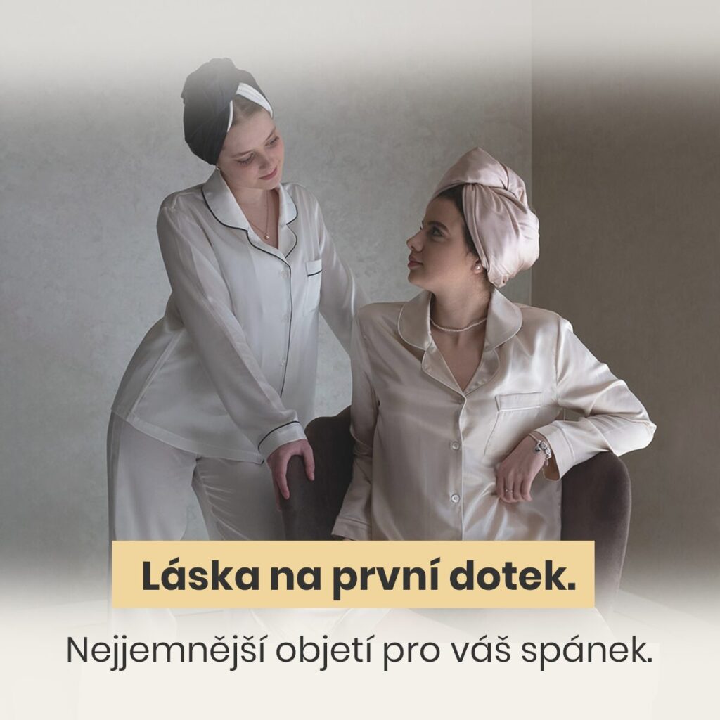 Majestic luxusní hedvábné pyžamo dlouhé - bílá perla (S, M,L)