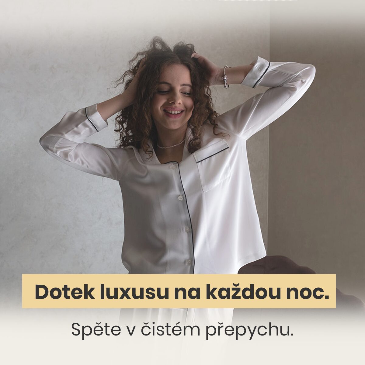 Hedvábný povlak na přikrývku 100 × 135 Bílá perla z 19 Momme morušového hedvábí