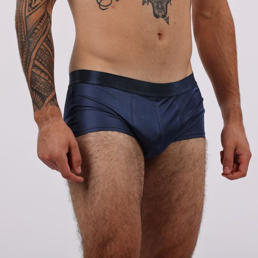 Pánské hedvábné boxerky – barva Modrý topas
