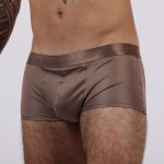 Pánské boxerky z morušového hedvábí s elastanem – Coffee