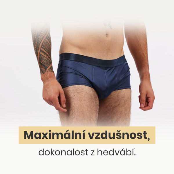 Pánské hedvábné boxerky s elastanem barva Modrý Topás