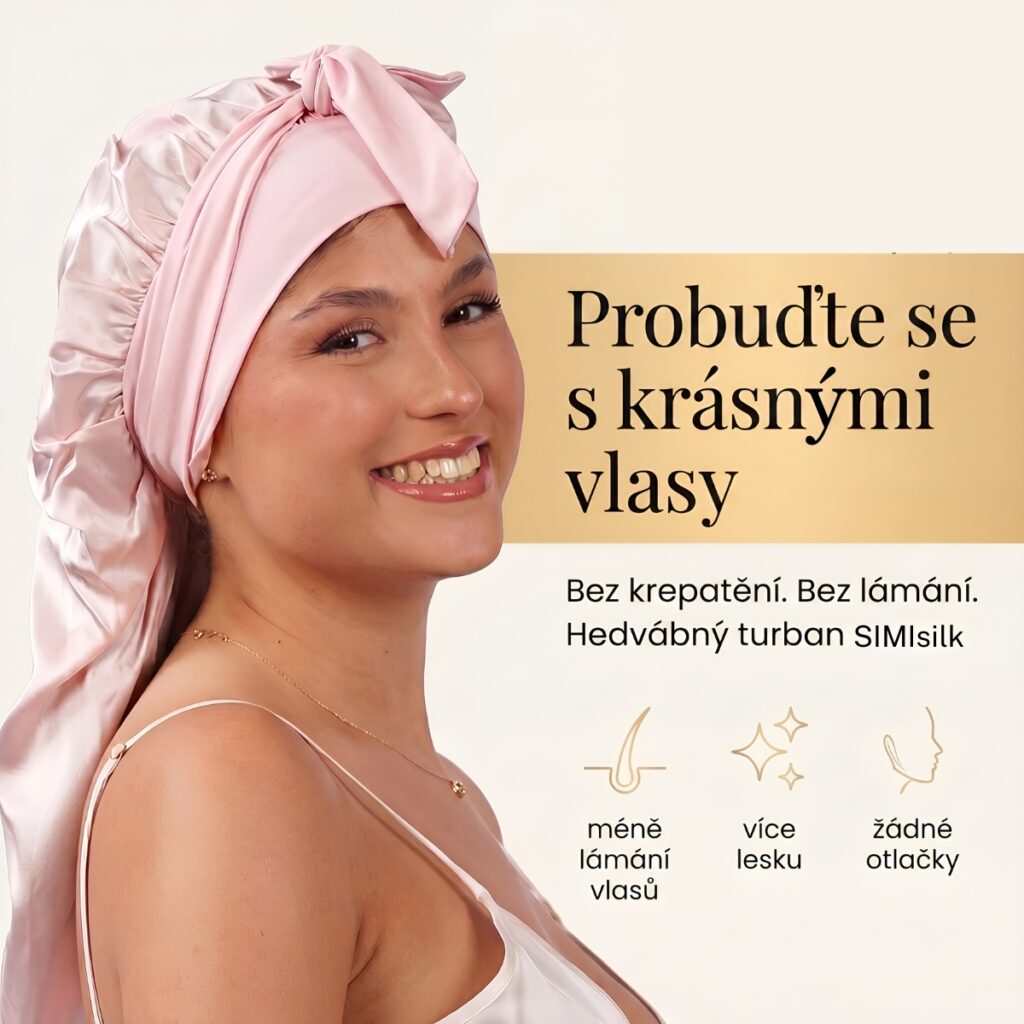 Hedvábí 22 Momme poskytuje šetrnou péči pleti i vlasům během celé noci. V nabídce je také maska v identické barvě.