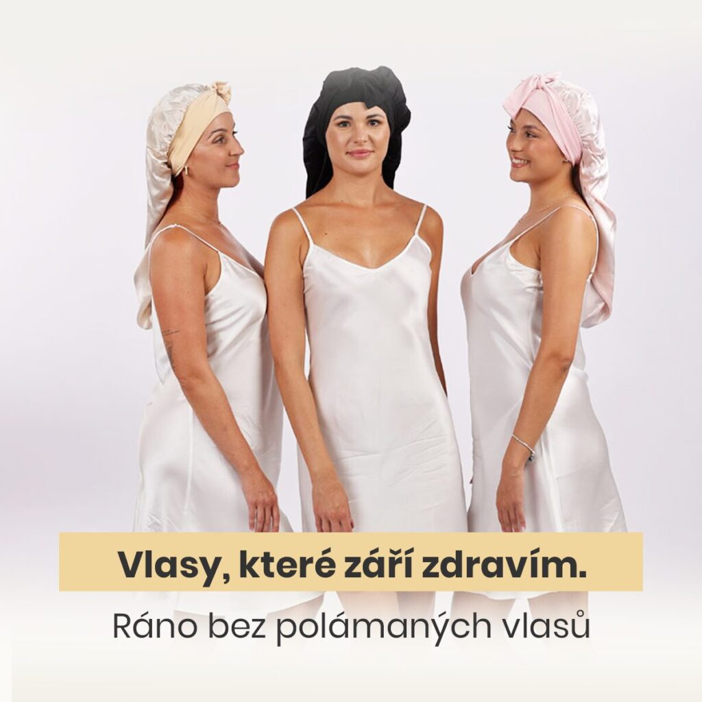 Hedvábí 22 Momme poskytuje šetrnou péči pleti i vlasům během celé noci. V nabídce je také maska v identické barvě.