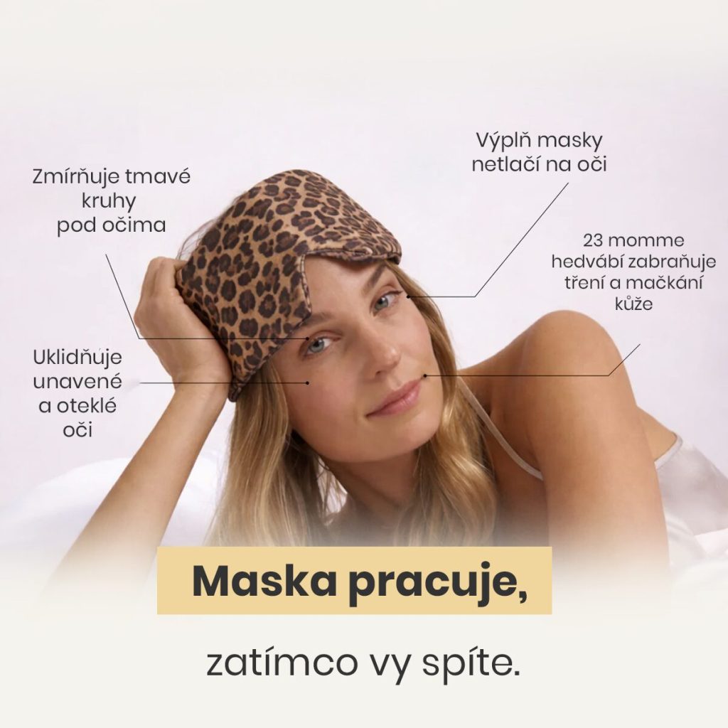 Hedvábná maska ​​na spaní - tygří oko - limitovaná edice
