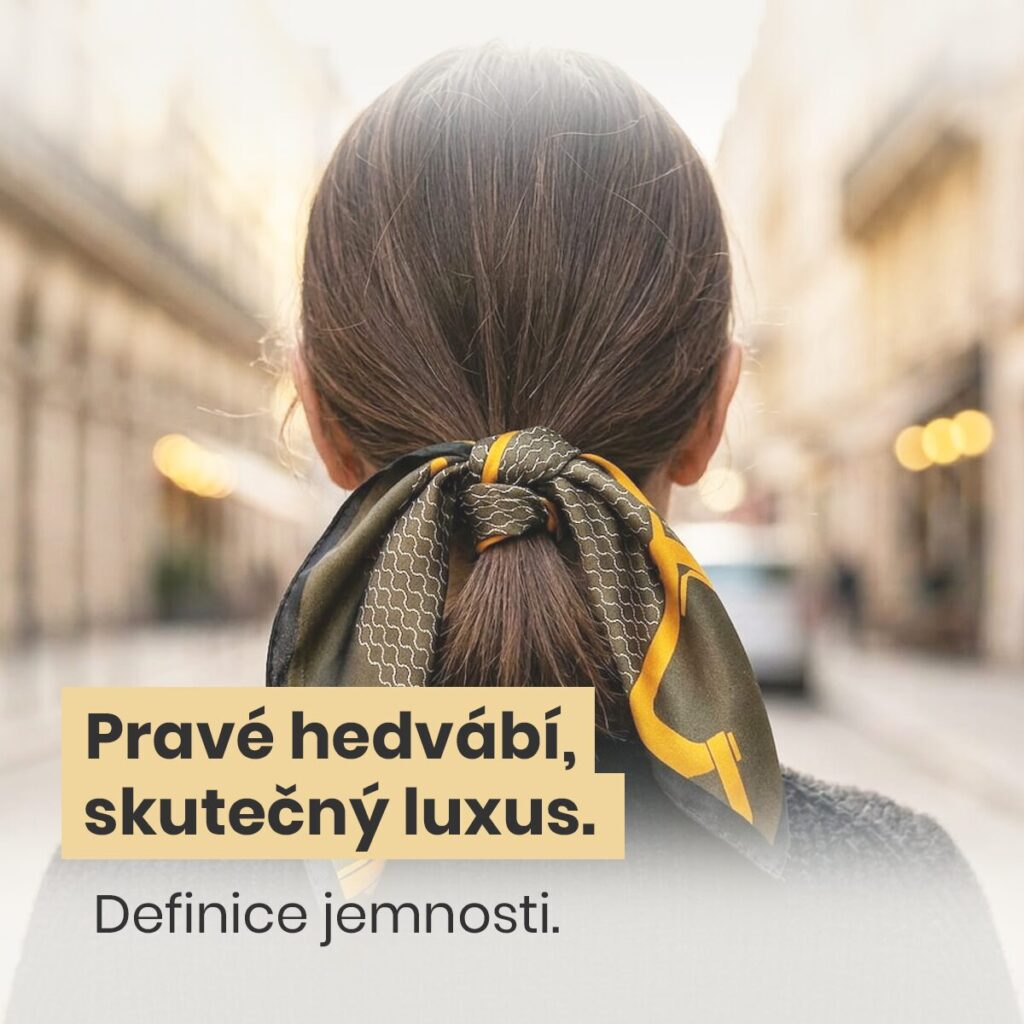 Hedvábný šátek - Heritage Gold (53x53cm)