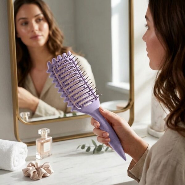 SilkBeauty Flow Kartáč na vlasy - světle fialová
