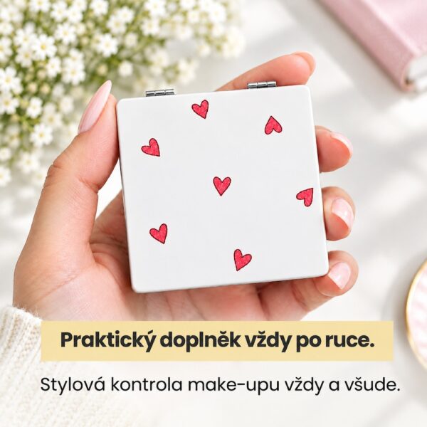 Kosmetické zrcátko – Mini Hearts