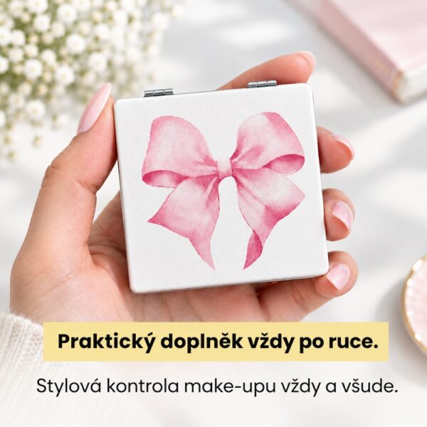 Kosmetické zrcátko – Pink Ribbon